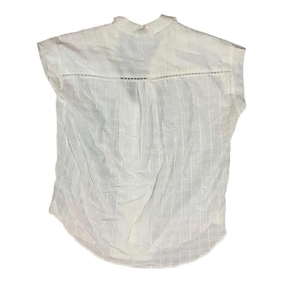 Johnny Was Calme Sleeveless Button Front Top Lattice Trim Embroidered Small - Picture 2 of 4